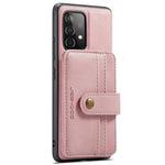 JEEHOOD for Samsung Galaxy A33 5G Leather Coated TPU Cover Anti-fall Detachable 2-in-1 Wallet Function RFID Blocking Phone Case Cover
