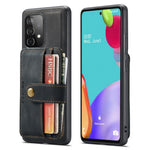JEEHOOD för Samsung Galaxy A32 4G (EU-version) 2-i-1-design läderbelagt TPU-skal plånbok RFID-blockerande fallskyddande mobilskal