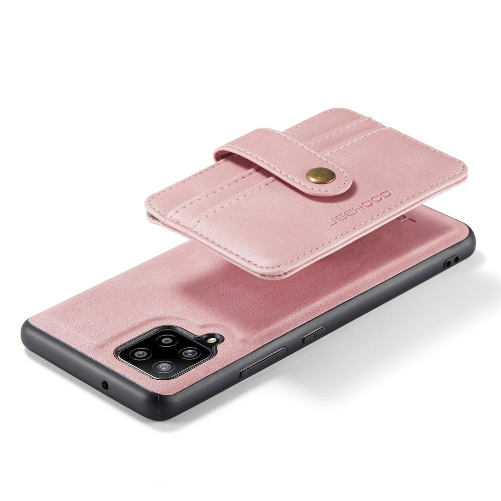 JEEHOOD for Samsung Galaxy A42 5G Detachable Design Leather Coated TPU Shell Strong Magnet Wallet RFID Blocking Protective Phone Case