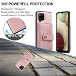 JEEHOOD for Samsung Galaxy A42 5G Detachable Design Leather Coated TPU Shell Strong Magnet Wallet RFID Blocking Protective Phone Case