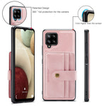 JEEHOOD for Samsung Galaxy A42 5G Detachable Design Leather Coated TPU Shell Strong Magnet Wallet RFID Blocking Protective Phone Case