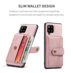JEEHOOD for Samsung Galaxy A42 5G Detachable Design Leather Coated TPU Shell Strong Magnet Wallet RFID Blocking Protective Phone Case