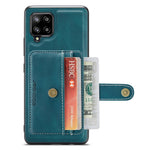 JEEHOOD för Samsung Galaxy A12 Stark Magnet Plånbok Avtagbar Design mobilskydd Läderbelagd TPU RFID-Blockerande Fodral