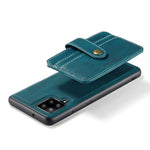 JEEHOOD för Samsung Galaxy A12 Stark Magnet Plånbok Avtagbar Design mobilskydd Läderbelagd TPU RFID-Blockerande Fodral