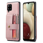 JEEHOOD för Samsung Galaxy A12 Stark Magnet Plånbok Avtagbar Design mobilskydd Läderbelagd TPU RFID-Blockerande Fodral