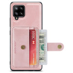 JEEHOOD for Samsung Galaxy A22 4G (EU Version) Drop-proof Anti-scratch Magnetic Wallet Detachable Design Cover Leather Coated TPU RFID Blocking Phone Case