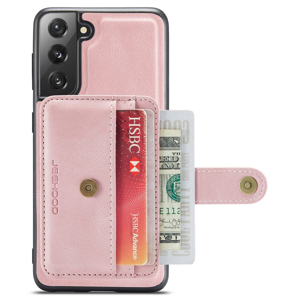 JEEHOOD Detachable Cover for Samsung Galaxy S20 Plus 4G/5G Magnetic Wallet Leather Coated TPU RFID Blocking Mobile Phone Case