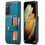 JEEHOOD Detachable Case for Samsung Galaxy S21+ 5G Independent Wallet Design PU Leather Coated TPU RFID Blocking Phone Shell