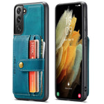 JEEHOOD Detachable Case for Samsung Galaxy S21 4G/5G Wallet Function Leather Coated TPU RFID Blocking Mobile Phone Shell