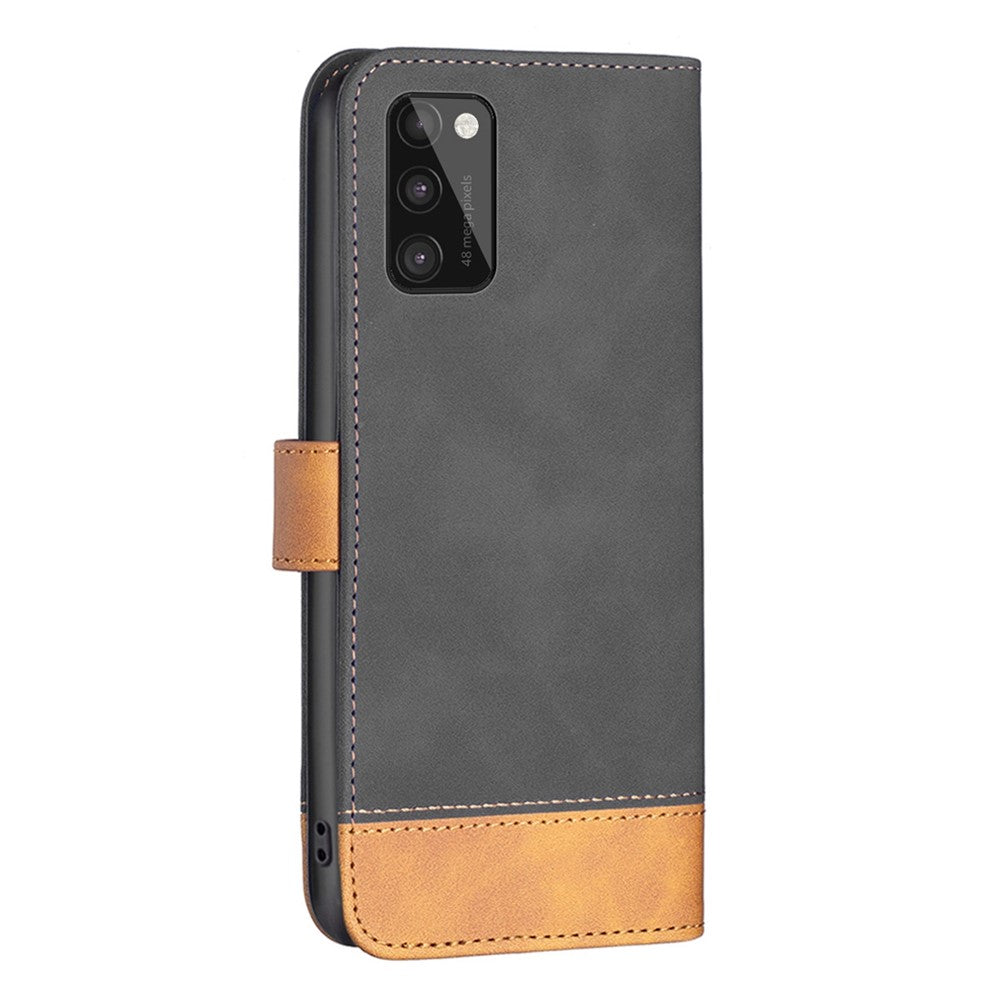 BINFEN COLOR til Samsung Galaxy A41 (Global) Cover Farvesplejsning Skin Touch Læder Telefoncover Pung Stander