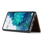 JEEHOOD För Samsung Galaxy S20 FE 2022/S20 FE 4G/S20 FE 5G/S20 Lite Plånboksfodral med stativ, avtagbart 2-i-1 PU-läderbelagt TPU-mobilskal