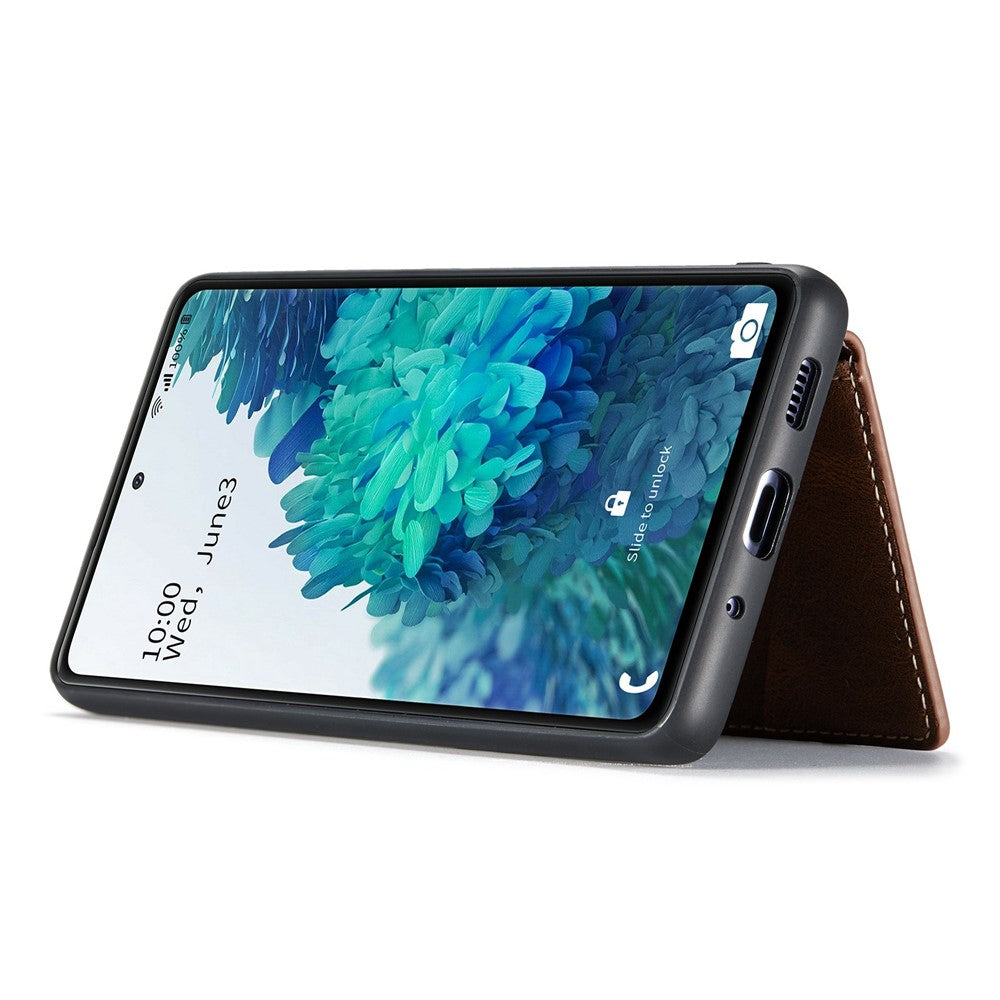 JEEHOOD För Samsung Galaxy S20 FE 2022/S20 FE 4G/S20 FE 5G/S20 Lite Plånboksfodral med stativ, avtagbart 2-i-1 PU-läderbelagt TPU-mobilskal