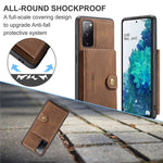 JEEHOOD För Samsung Galaxy S20 FE 2022/S20 FE 4G/S20 FE 5G/S20 Lite Plånboksfodral med stativ, avtagbart 2-i-1 PU-läderbelagt TPU-mobilskal
