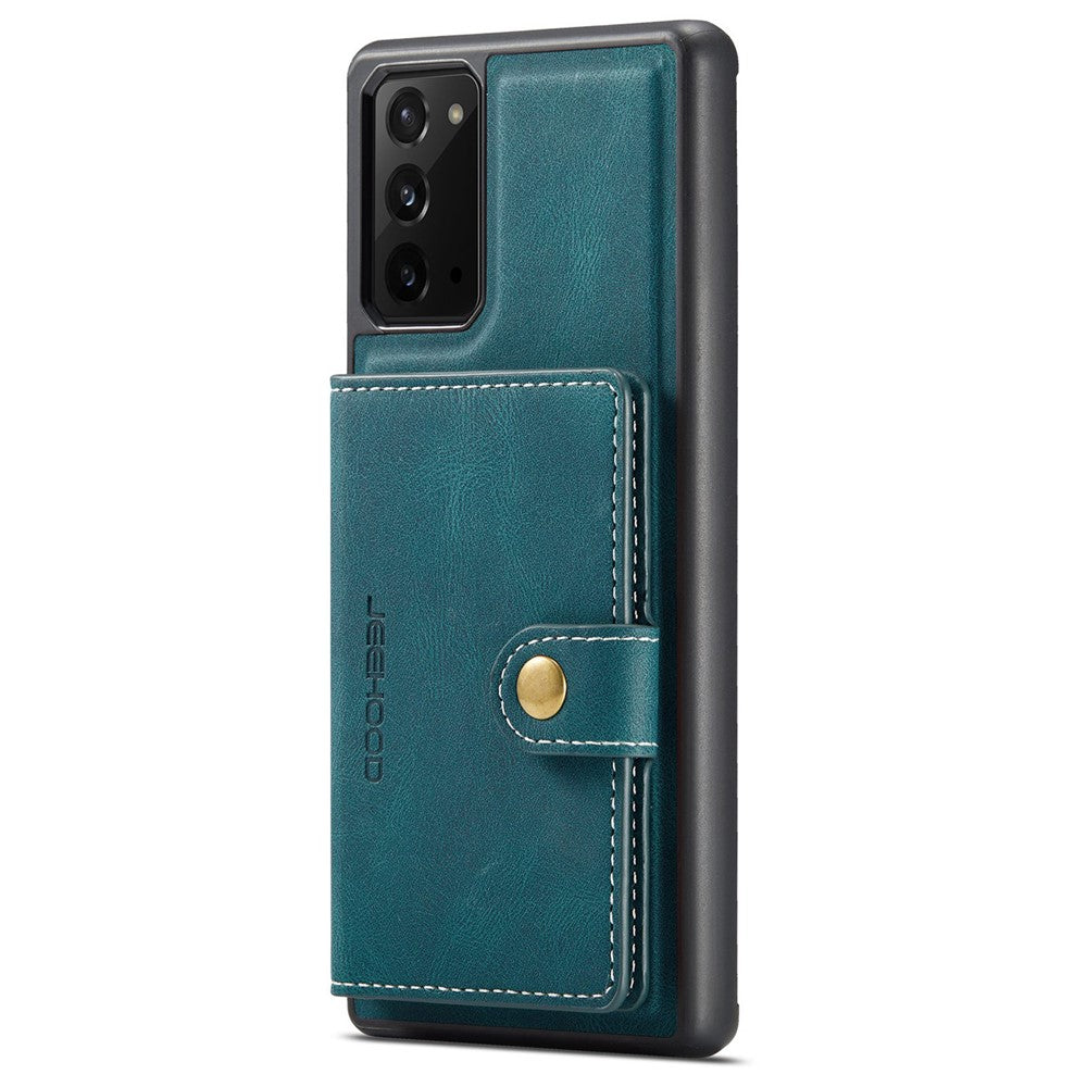 JEEHOOD til Samsung Galaxy Note20 4G/Note20 5G Aftageligt Læderbelagt TPU-etui med Støttefod, Pung og Beskyttende Cover
