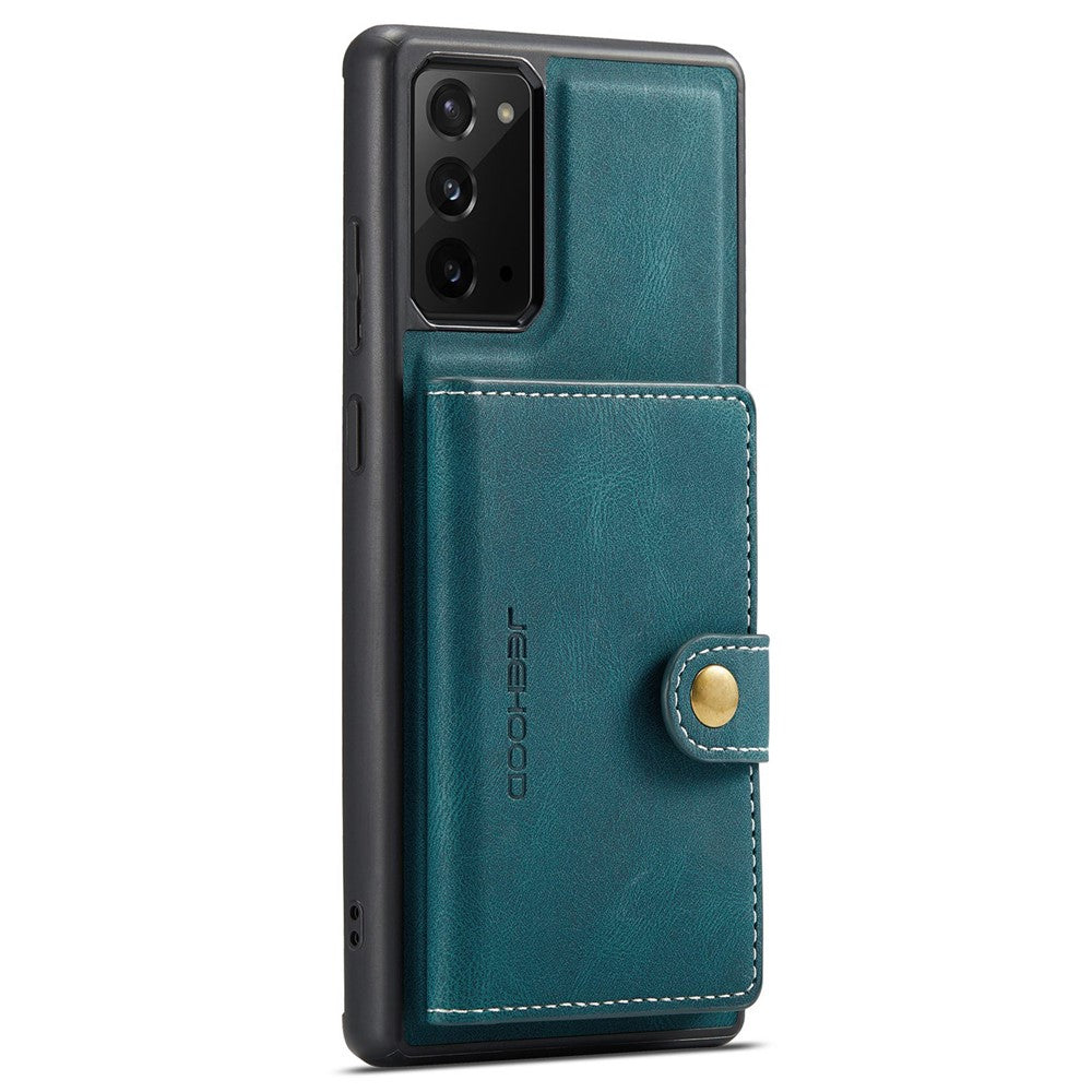 JEEHOOD til Samsung Galaxy Note20 4G/Note20 5G Aftageligt Læderbelagt TPU-etui med Støttefod, Pung og Beskyttende Cover