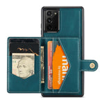 JEEHOOD til Samsung Galaxy Note20 4G/Note20 5G Aftageligt Læderbelagt TPU-etui med Støttefod, Pung og Beskyttende Cover