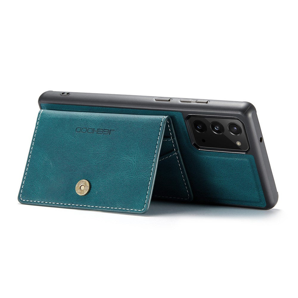 JEEHOOD til Samsung Galaxy Note20 4G/Note20 5G Aftageligt Læderbelagt TPU-etui med Støttefod, Pung og Beskyttende Cover