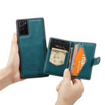 JEEHOOD til Samsung Galaxy Note20 4G/Note20 5G Aftageligt Læderbelagt TPU-etui med Støttefod, Pung og Beskyttende Cover
