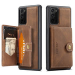 JEEHOOD til Samsung Galaxy Note20 4G/Note20 5G Aftageligt Læderbelagt TPU-etui med Støttefod, Pung og Beskyttende Cover