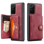 JEEHOOD til Samsung Galaxy Note20 4G/Note20 5G Aftageligt Læderbelagt TPU-etui med Støttefod, Pung og Beskyttende Cover