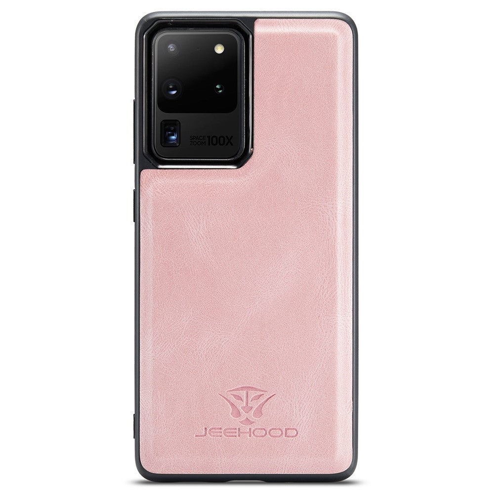 JEEHOOD För Samsung Galaxy S20 Ultra 4G/S20 Ultra 5G Avtagbart mobilskal Plånboksfodral Stöd Magnetiskt Läderbelagt TPU-skal
