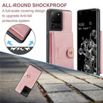 JEEHOOD För Samsung Galaxy S20 Ultra 4G/S20 Ultra 5G Avtagbart mobilskal Plånboksfodral Stöd Magnetiskt Läderbelagt TPU-skal