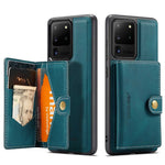 JEEHOOD För Samsung Galaxy S20 Ultra 4G/S20 Ultra 5G Avtagbart mobilskal Plånboksfodral Stöd Magnetiskt Läderbelagt TPU-skal
