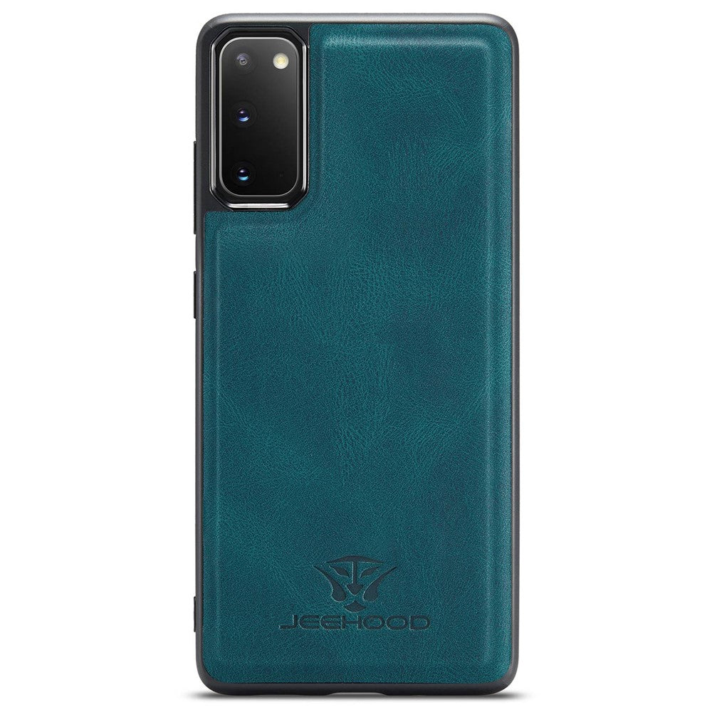 JEEHOOD For Samsung Galaxy S20 4G/5G Detachable Wallet Kickstand Case PU Leather Coated TPU Well-protected Phone Shell