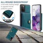 JEEHOOD For Samsung Galaxy S20 4G/5G Detachable Wallet Kickstand Case PU Leather Coated TPU Well-protected Phone Shell