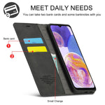LC.IMEEKE PU-læderpungcover med magnetisk lukning og stativ til Samsung Galaxy A23 4G / 5G (Global Version) / M23 5G / F23 5G