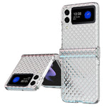 For Samsung Galaxy Z Flip3 5G Laser Effect Transparent Hinge Design Hard PC Back Cover Folding Phone Case