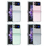 For Samsung Galaxy Z Flip3 5G Laser Effect Transparent Hinge Design Hard PC Back Cover Folding Phone Case