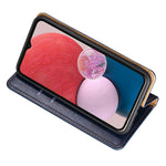 Til Samsung Galaxy A13 4G PU Læder Pungcover med Dropforebyggelse, Magnetisk Auto-absorberet Stand Telefoncover