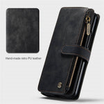For Samsung Galaxy Z Fold3 5G Phone Cases with Strap CASEME C30 Zipper Multiple Card Holder PU Leather Cover