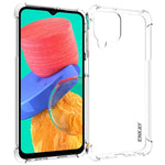 ENKAY HAT PRINCE For Samsung Galaxy M33 5G (Global Version) Thickened Corners Shockproof Clear TPU Cover Phone Protective Case with Anti-slip Strip Edge