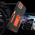 For Samsung Galaxy A22 5G (EU Version) Kickstand Phone Case Hard PC + Soft TPU Anti-drop Cover with Car Mount Metal Sheet