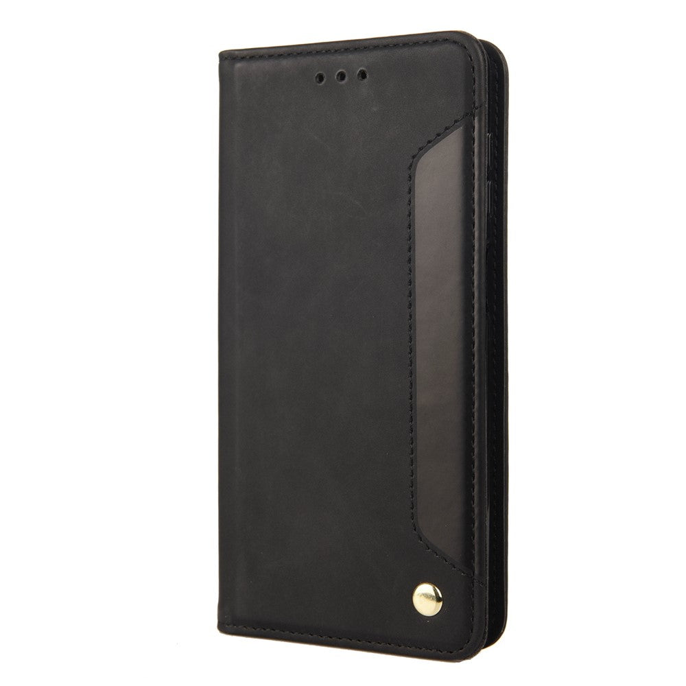 For Samsung Galaxy M33 5G (Global Version) Splicing PU Leather+TPU Skin-touch Feeling Case Stand Magnetic Absorption Flip Folio Wallet Cover