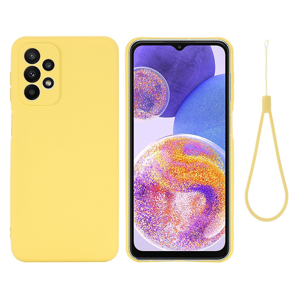 Til Samsung Galaxy A23 5G (Global Version) / 4G Bagcover i flydende silikone med blødt mikrofiberfor og ridsefast telefonbeskyttelse