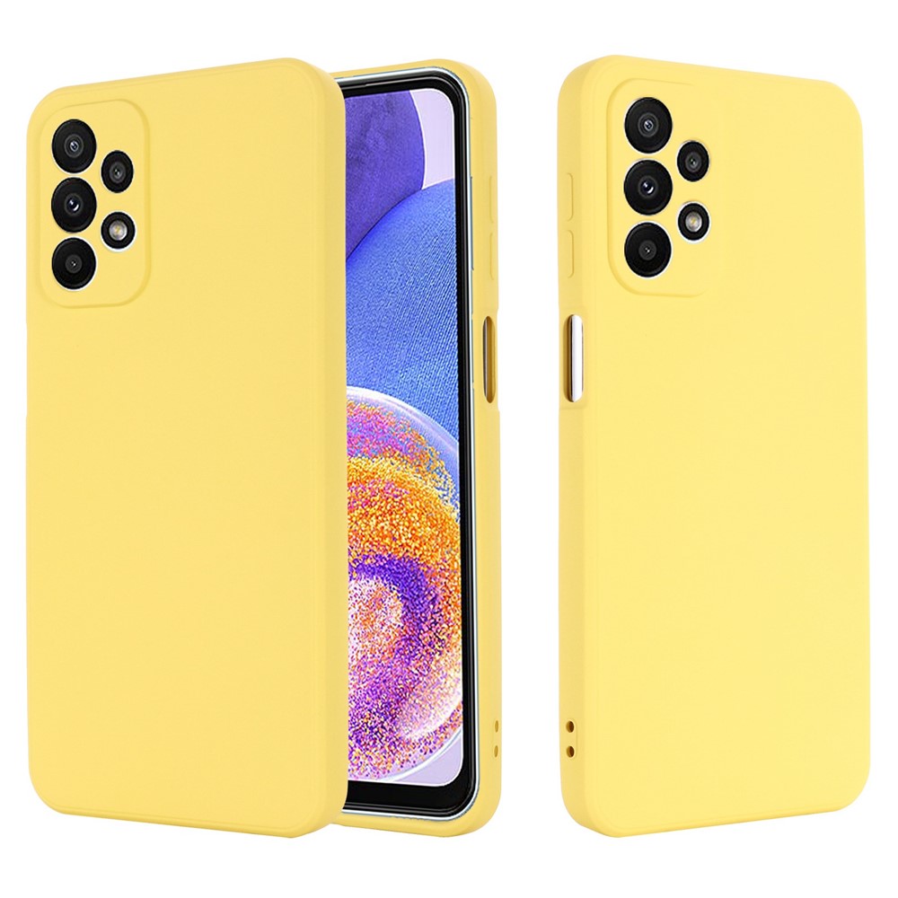 Samsung Galaxy A23 5G (Global version) / 4G Flytande silikon bakstycke Mjukt mikrofiberfoder Reptåligt mobilskydd
