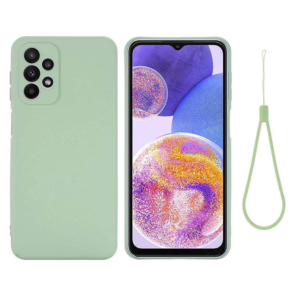 Samsung Galaxy A23 5G (Global version) / 4G Flytande silikon bakstycke Mjukt mikrofiberfoder Reptåligt mobilskydd