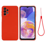 Til Samsung Galaxy A23 5G (Global Version) / 4G Bagcover i flydende silikone med blødt mikrofiberfor og ridsefast telefonbeskyttelse