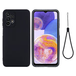 Samsung Galaxy A23 5G (Global version) / 4G Flytande silikon bakstycke Mjukt mikrofiberfoder Reptåligt mobilskydd