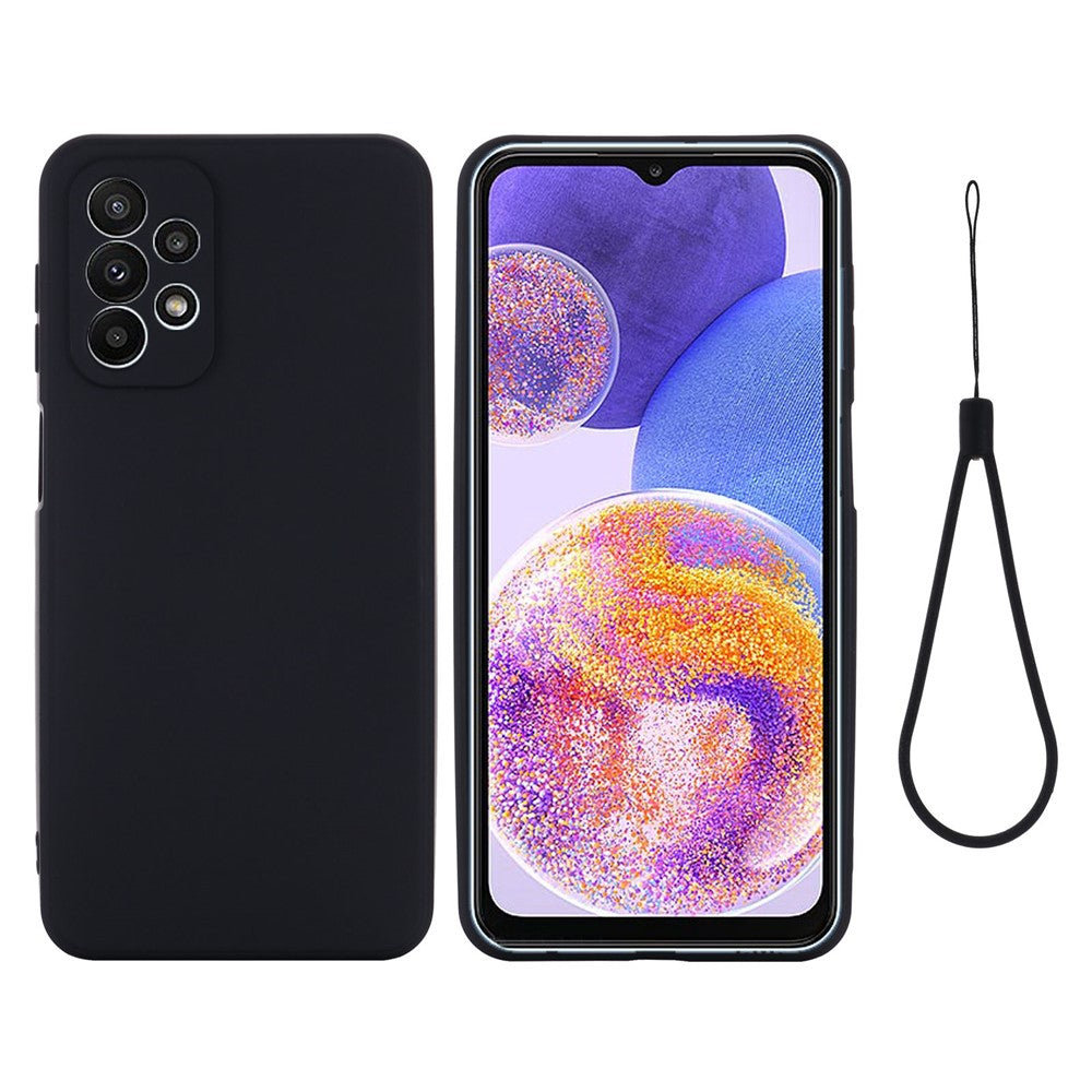 Samsung Galaxy A23 5G (Global version) / 4G Flytande silikon bakstycke Mjukt mikrofiberfoder Reptåligt mobilskydd