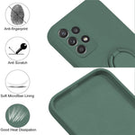 Til Samsung Galaxy A53 5G Ring Kickstand Design Flydende Silikone Telefoncover Ridsefast Cover med Snor