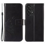 For Samsung Galaxy A73 5G Butterfly Flower Imprinted Wallet Phone Case PU Leather Folio Flip Cover with Stand/Strap