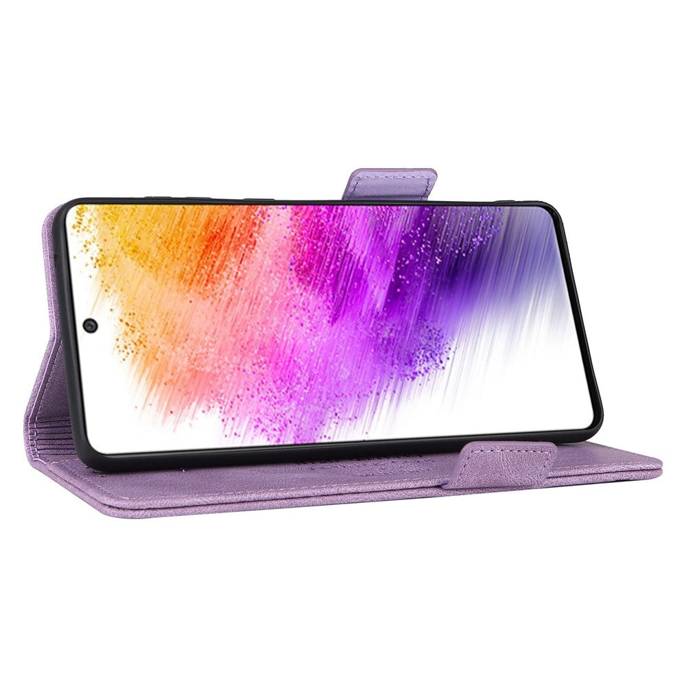PU Leather Phone Case for Samsung Galaxy A73 5G, Wallet Flip Stand Shockproof TPU Interior Shell Anti-dust Cover