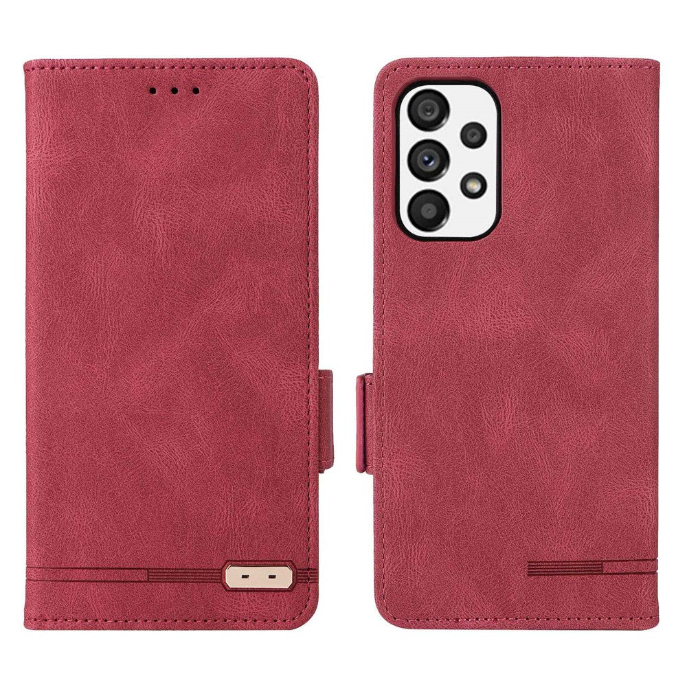 PU Leather Phone Case for Samsung Galaxy A73 5G, Wallet Flip Stand Shockproof TPU Interior Shell Anti-dust Cover
