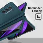 Hard PC Phone Flip Case for Samsung Galaxy Z Fold2 5G Shockproof Cover with Screen Protector