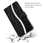 Til Samsung Galaxy A13 4G Glitter Pailletter Splejsning Cover PU Læder Stander Aftagelig Håndledsrem Flip Tegnebog Telefon Etui