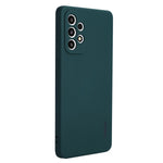 ENKAY HAT PRINCE Flydende Silikone Cover til Samsung Galaxy A73 5G, Anti-fald Lige Kant Design Kamera Beskyttelse Linse Beskyttelse Cover
